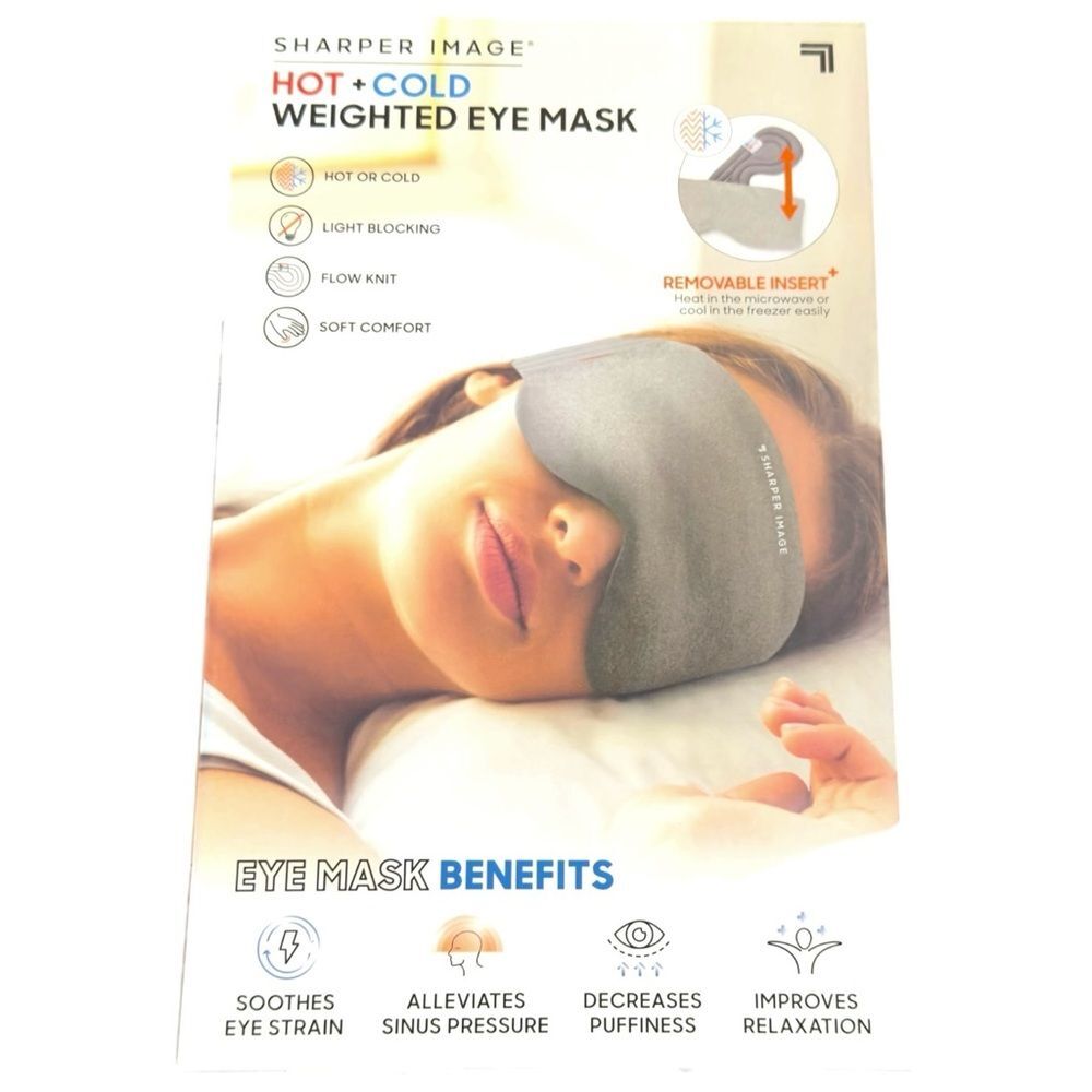 Sharper Image Hot & Cold Weighted Eye Mask. Sleep Mask. NEW. - Picture 2 of 5